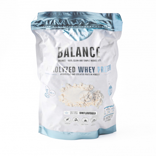 BOLSA CON 10 SACHETTES de 30GR PROTEINA HIDROLIZADA BALANCE (SOBRES) SIN SABOR (Unflavored)